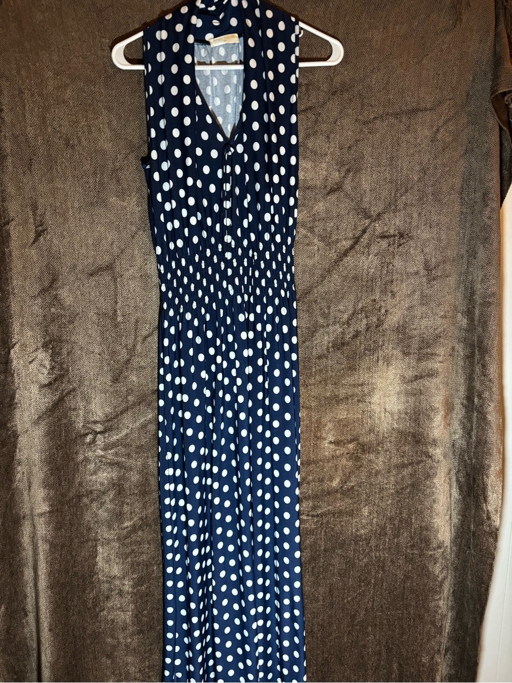 Seven Islands Navy Polka Dot Maxi Dress